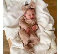 Anano Réaliste Bébé Reborn Fille 19“ Nouveau Souple en Silicone Vinyle Reborn Bébé Poupée Fille Qui Ont L'air Réel Fermer Les Yeux Reborn Bébé Poupées Fille