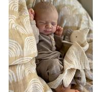 Anano Réaliste Garçon Vinyle Intégral 18 Pouce 48cm Reborn Bébé Poupée Réaliste Garçon Reborn Poupée Corps Entièrement Silicone Reborn Poupée Corps Entièrement Silicone