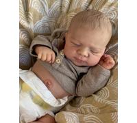 Anano Reborn Bébé Garçon Poupée Corps en Silicone Apparence Véritable éruptions Rouges 45,7 cm Poupée Réaliste en Silicone Reborn Bébés Véritable Poupée Bébé Nourrisson pour Enfants 3 ans