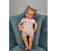 Anano Reborn Bébé Poupée Fille Qui Ont L'air Réel Bébé Reborn en Silicone 60CM Poupée Reborn Silicone Fille Réaliste Yeux Ouverts Renaître Poupée Fille