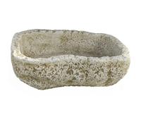 AnaParra Jardinière d'extérieur modèle abreuvoir 45 x 25 x 10 cm. Béton pierre. Couleur : vert. Poids : 9 kg. Capacité : 5 l.