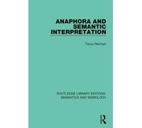 Anaphora and Semantic Interpretation – Routledge