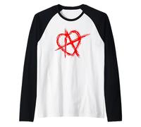 Anarchie Relationnelle Symbole RA Cœur Poly Amour Libre Manche Raglan
