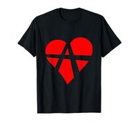 Anarchie Relationnelle Symbole RA Cœur Poly Amour Libre T-Shirt