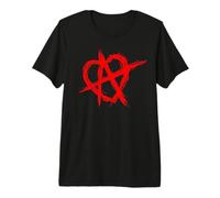 Anarchie Relationnelle Symbole RA Cœur Poly Amour Libre T-Shirt Haut de Gamme
