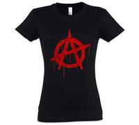 Anarchy A Vintage Logo Women Girlie Femme T-Shirt - Cyber Punk Gothic Rocker APPG Symbol Sign Shirt Tailles XS - 2XL