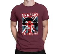 Anarchy in The UK Mens Short Sleeve T-Shirt Retro,Fashion Cotton Short Sleeve Shirt Top S-4XL