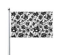 anarchy TV Series Sons Drapeau Double Face 3x5 Pieds (90x150cm) - Bannière Motard SAMCRO - Décoration Murale Série TV Rock - Cadeau pour Fan de Biker - Tissu Polyester Résistant