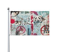anarchy TV Series Sons Drapeau Double Face 3x5 Pieds (90x150cm) - Bannière Motard SAMCRO - Décoration Murale Série TV Rock - Cadeau pour Fan de Biker - Tissu Polyester Résistant