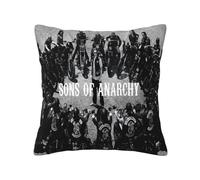 Anarchy TV Series Sons Housse de Coussin - Taie d’Oreiller Déco Rock Série TV - Coussin Canapé Lit Salon - Cadeau Fan Samcro Toutes Saisons 18"x18"
