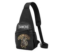 anarchy TV Series Sons Sac Bandoulière Poitrine - Sacoche Traversée Décontractée Motard Rock - Sac à Épaule Fan Série TV SAMCRO - Cadeau Biker