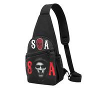 anarchy TV Series Sons Sac Bandoulière Poitrine - Sacoche Traversée Décontractée Motard Rock - Sac à Épaule Fan Série TV SAMCRO - Cadeau Biker