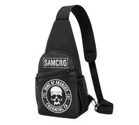 anarchy TV Series Sons Sac Bandoulière Poitrine - Sacoche Traversée Décontractée Motard Rock - Sac à Épaule Fan Série TV SAMCRO - Cadeau Biker