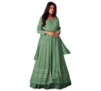 Anarkali Style salwar kameez costume femme prêt à porter indien pakistanais mariage fête ethnique vêtements robes de créateur, Vert - 2, XL