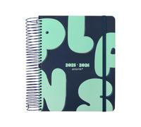 Anartik Agenda scolaire 25-26 à spirales Bleu 1 jour page A5 bilingue Papier FSC 80 g