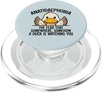 Anatidaephobia Duck Watching Funny Phobia Humour Design PopSockets PopGrip pour MagSafe