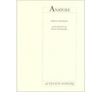 Arthur Schnitzler – Anatole – Broché – Actes Sud-Papiers