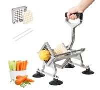 Anatole Coupe-Frites Professionnel avec 13 mm Lame en Acier Inoxydable Coupe Pommes de Terre Frites Manuel Trancheuse de Légumes Commerciale avec Ventouses pour Carotte Oignon Pomme