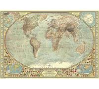 Anatolian ANA3935 Puzzle Carte du Monde Marron/a