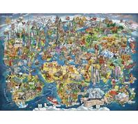 Anatolian/perre Group Puzzle 3000 pièces : Merveilleuse Carte du Monde