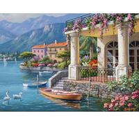Anatolian Puzzle 3000 pièces - Villa sur la Baie - Dimensions du Puzzle : 120 cm x 85 cm (H)