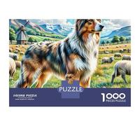 Anatolian Shepherd Dog 1000 Pièces Puzzle en Papier Écologique Coffret De Puzzles Adorable Pet Extrêmement Difficile Jouet d'anniversaire Puzzles Cadeaux pour La Famille Et Les Amis 52x38cm/1000pcs