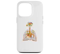 Anatomie Anatomique des poumons Humains et des Fleurs colorées pour Fleuriste Coque pour iPhone 13 Pro
