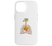 Anatomie Anatomique des poumons Humains et des Fleurs colorées pour Fleuriste Coque pour iPhone 14