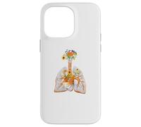 Anatomie Anatomique des poumons Humains et des Fleurs colorées pour Fleuriste Coque pour iPhone 14 Pro Max