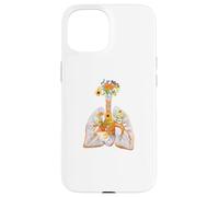 Anatomie Anatomique des poumons Humains et des Fleurs colorées pour Fleuriste Coque pour iPhone 15