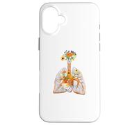 Anatomie Anatomique des poumons Humains et des Fleurs colorées pour Fleuriste Coque pour iPhone 16 Plus