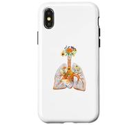 Anatomie Anatomique des poumons Humains et des Fleurs colorées pour Fleuriste Coque pour iPhone X/XS