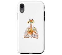 Anatomie Anatomique des poumons Humains et des Fleurs colorées pour Fleuriste Coque pour iPhone XR