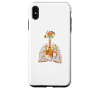Anatomie Anatomique des poumons Humains et des Fleurs colorées pour Fleuriste Coque pour iPhone XS Max