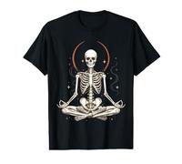 Anatomie céleste d'halloween en Forme de Squelette de Lotus T-Shirt Graphique avec Valeur