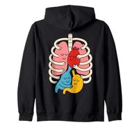 Anatomie colorée du Corps Humain illustrée - infirmière Sweat à Capuche