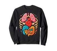 Anatomie colorée du Corps Humain illustrée - infirmière Sweatshirt