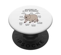 Anatomie D’Un Animal De Compagnie Wombat Illustration Art PopSockets PopGrip Adhésif