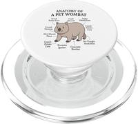 Anatomie D’Un Animal De Compagnie Wombat Illustration Art PopSockets PopGrip pour MagSafe