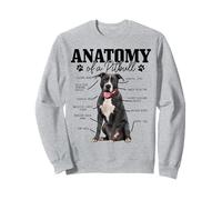 Anatomie d Un Chien Pitbull drôle Mignon Pitbull Maman Sweatshirt