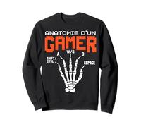 Anatomie D' Un Gamer WASD Humour Gaming PC Sweatshirt