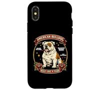 Anatomie de Chien Flash de Tatouage American Bulldog Coque pour iPhone X/XS