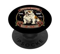 Anatomie de Chien Flash de Tatouage American Bulldog PopSockets PopGrip Adhésif