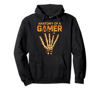 Anatomie de la Main Squelette du Gamer Halloween Gamer Sweat à Capuche