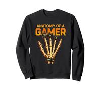 Anatomie de la Main Squelette du Gamer Halloween Gamer Sweatshirt