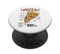 Anatomie de la Pizza rétro Japonaise Graphique esthétique PopSockets PopGrip Adhésif