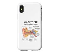 Anatomie de la Structure de l'oreille Diagramme des Sciences auditives Anatomie de l'oreille Coque pour iPhone X/XS