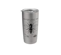 Anatomie de l'abeille occidentale - Diagramme de biologie des insectes Gobelet isotherme en acier inoxydable double paroi