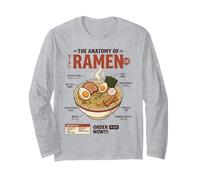 Anatomie de Ramen Retro Japonais Food Esthétique Foodie Manche Longue