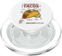 Anatomie de Tacos Rétro Japonais Cuisine Esthétique Mexique PopSockets PopGrip pour MagSafe